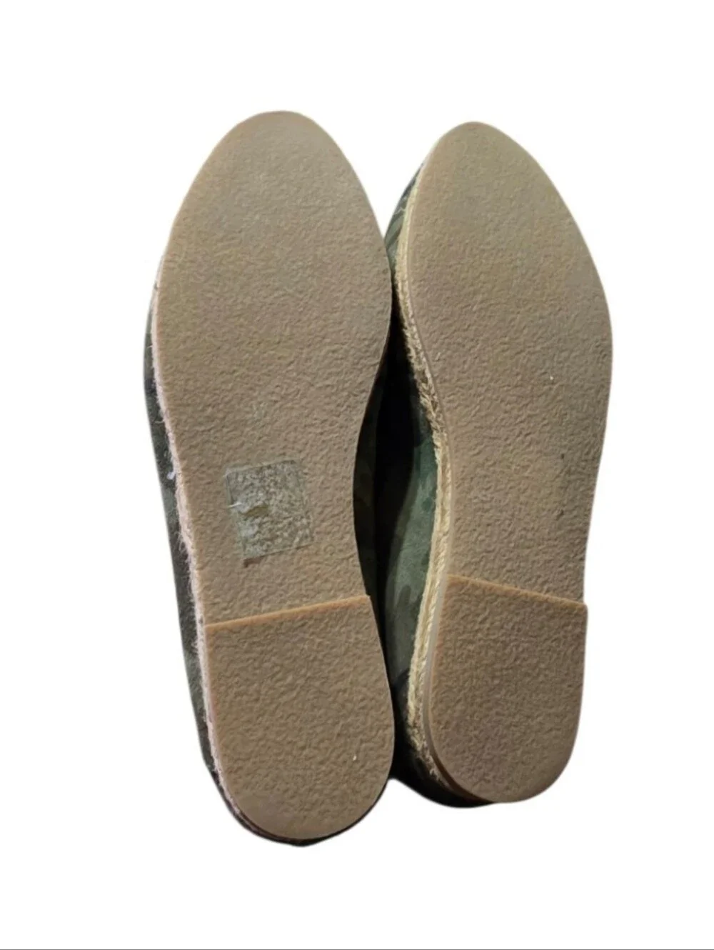 Jack Rogers Audrey Suede Flat Espadrilles Green Camo Size 6